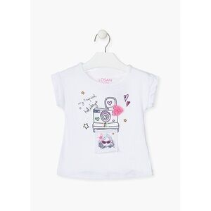 White Kids T-Shirt with Fun Print